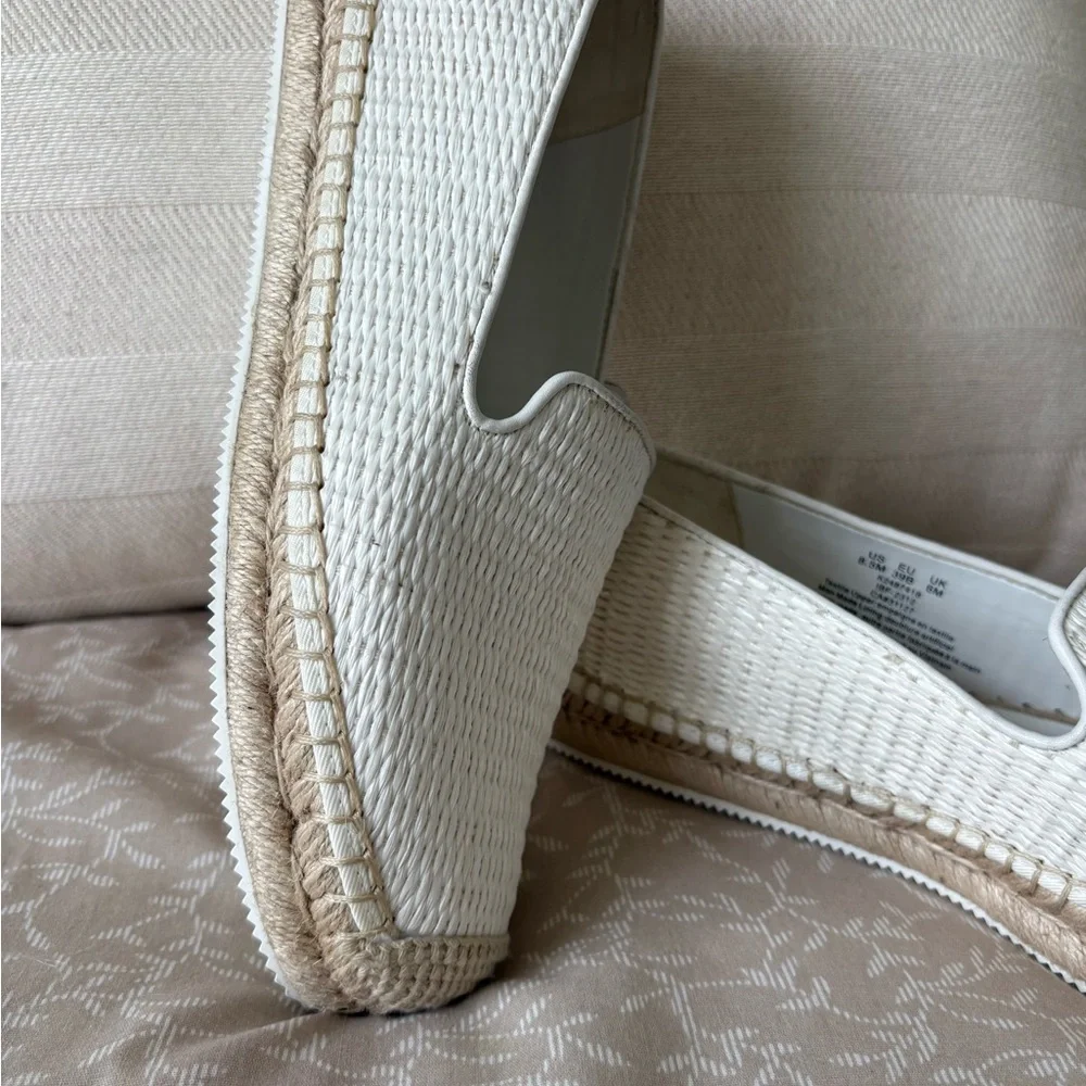 DKNY White Espadrille Flats